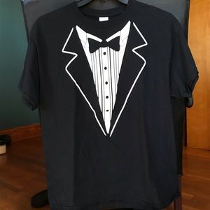 Large - Black Tuxedo T-Shirt - Fun T Shirt - Great